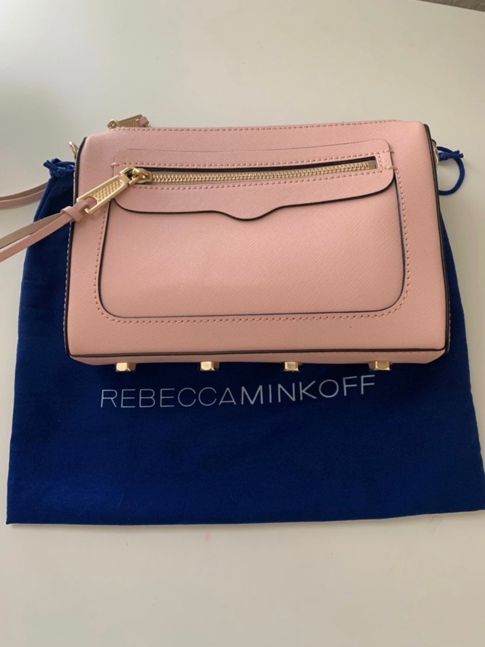 Rebecca Minkoff Blush Pink Crossbody with Gold Hardware